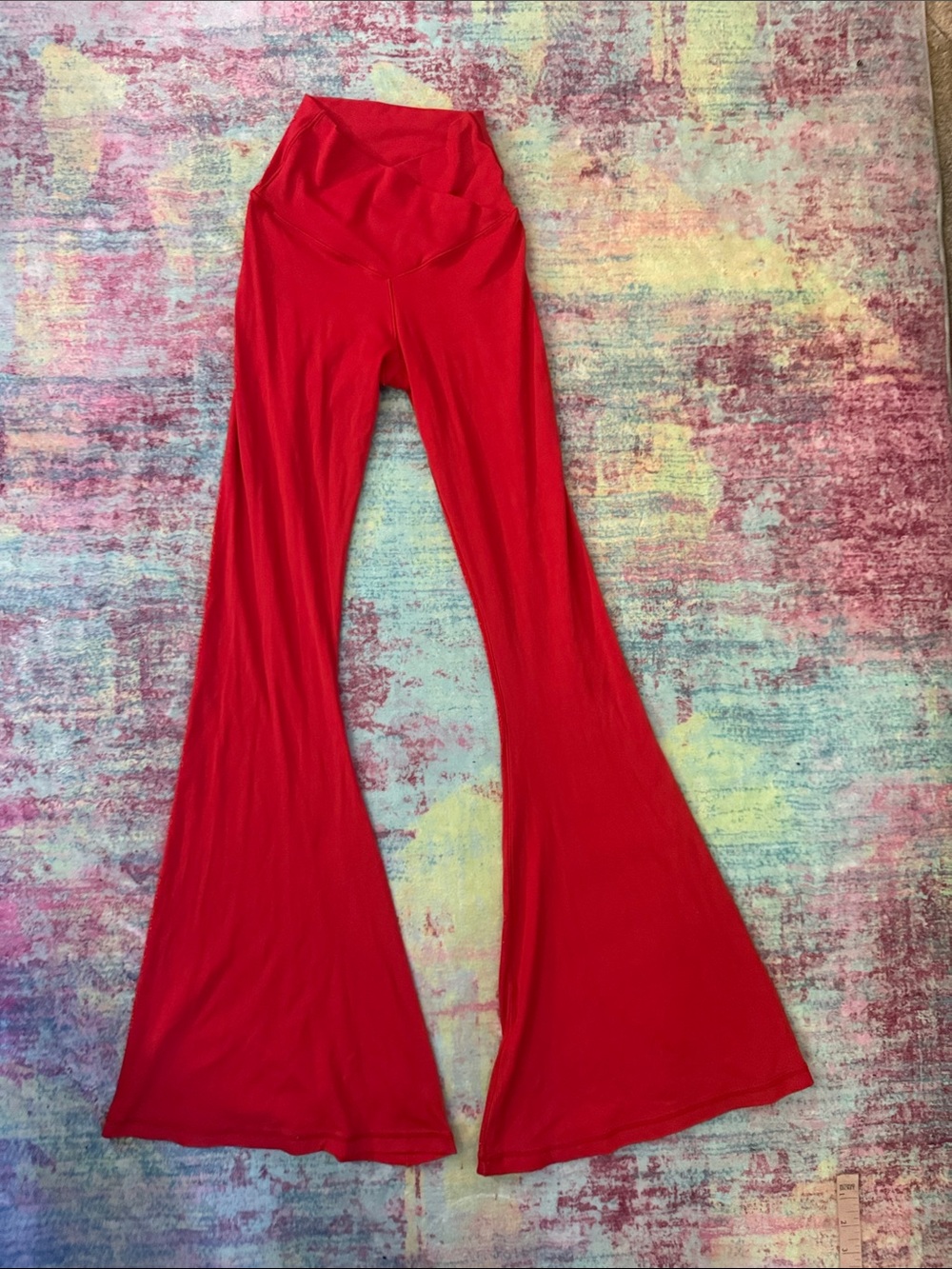 aerie Red High-Waist Flare Pants